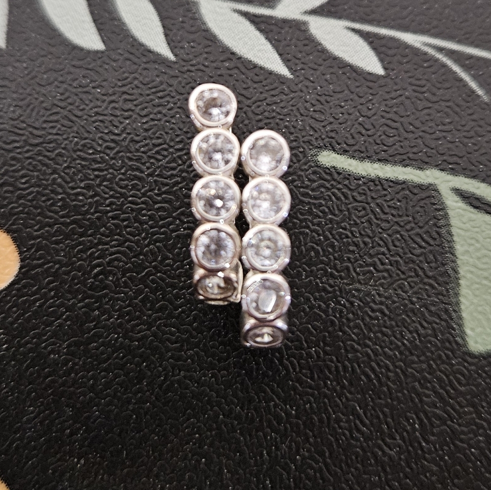 Madewell CZ Carabiner Hoop Earrings